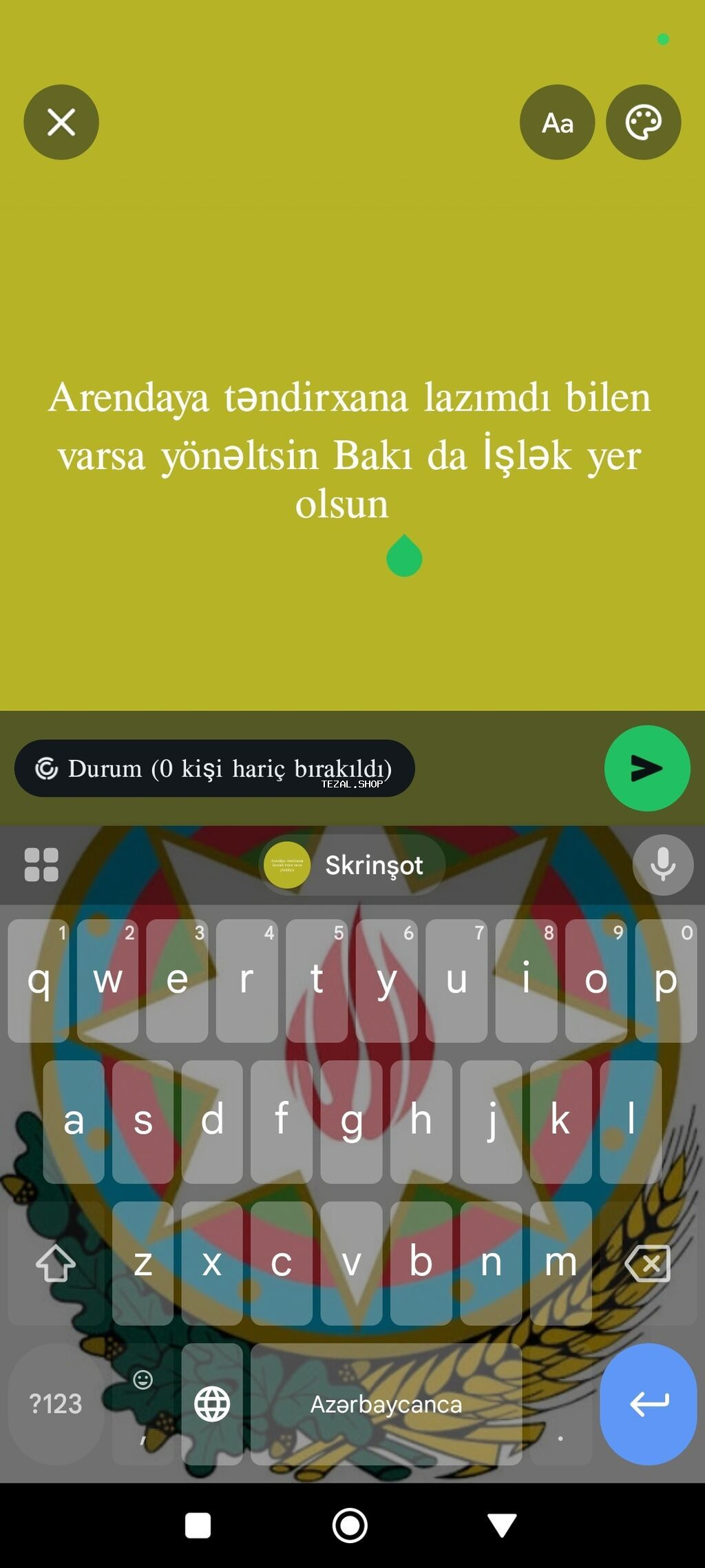 Salam arendaya Təndirxana lazımdı xahiş edirəm bilən varsa yönəltsin