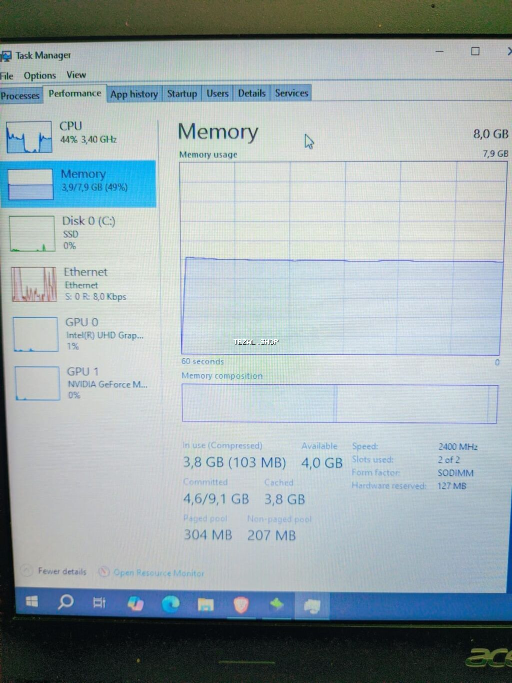 İşlənmiş Acer Aspire, 15.6 ", Intel Core i3, 128 GB - şəkil 5