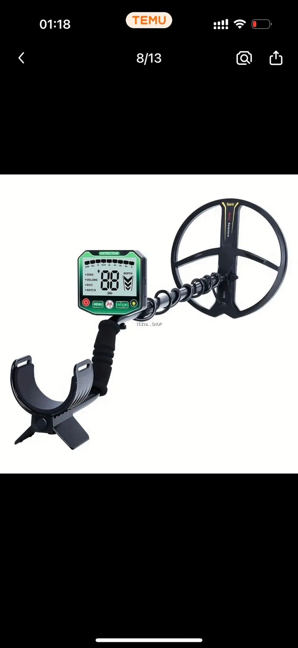 Endirim Высокоточный металлоискатель для взрослых - Регулируемые