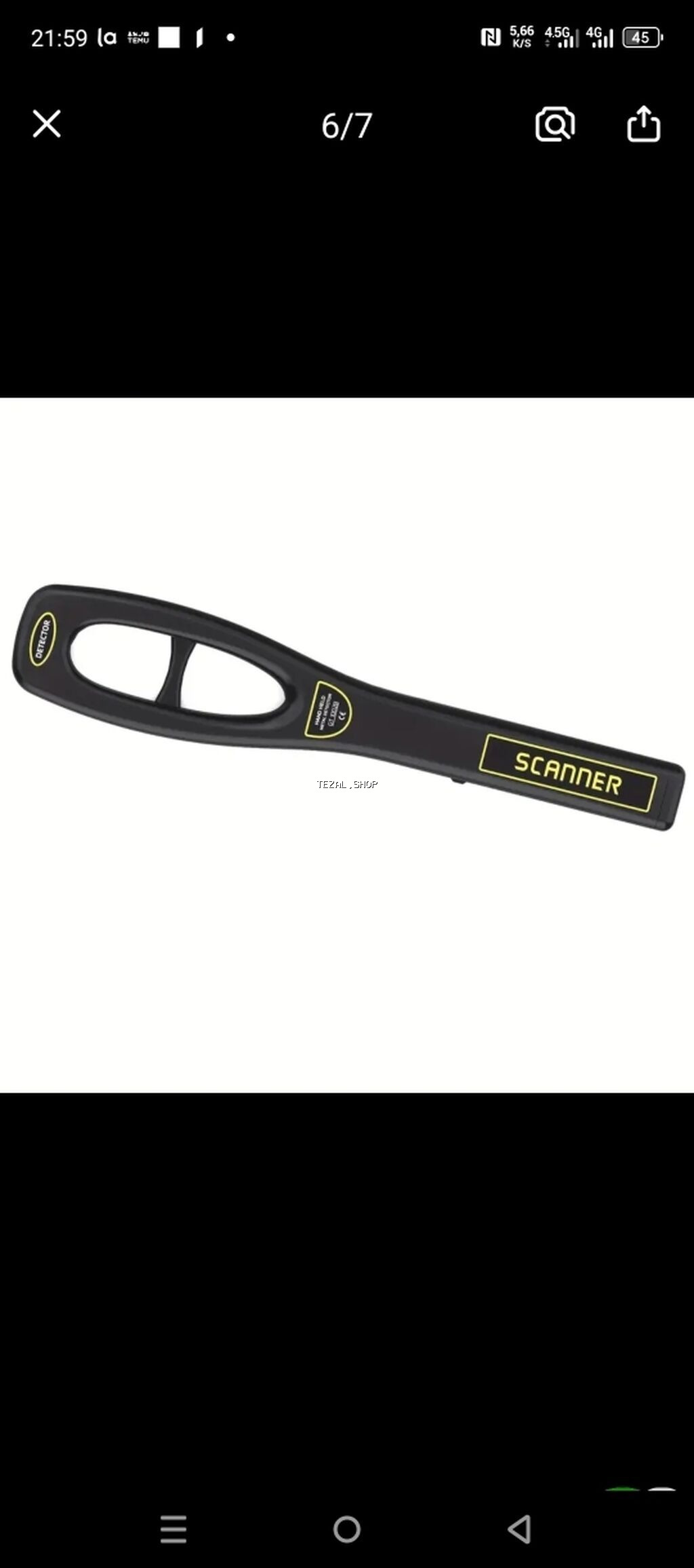 Portativ metal detektor skaneri hava limanları, məktəblər və