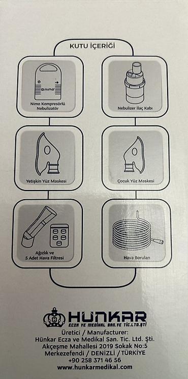 Türkiyə istehsalı original nimo Nebulizatoru Nimo Kompressorlu - şəkil 3