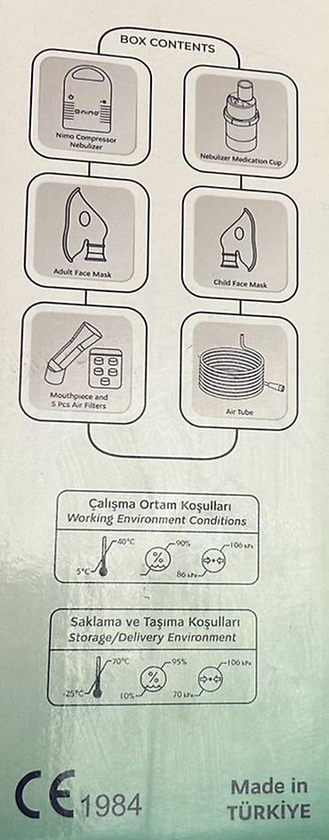 Türkiyə istehsalı original nimo Nebulizatoru Nimo Kompressorlu - şəkil 4
