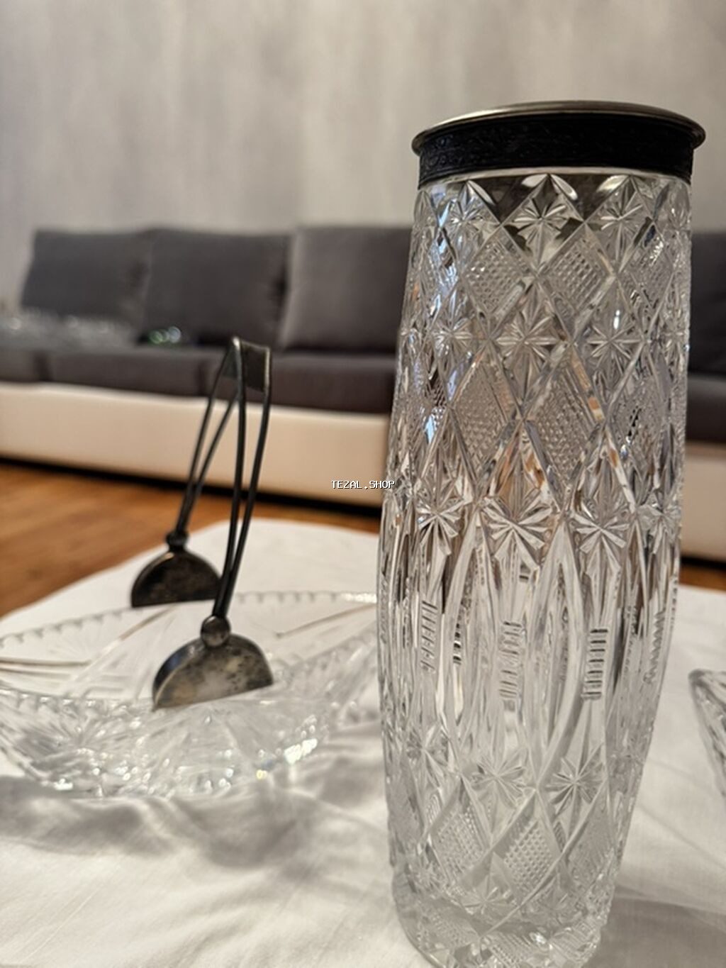 Kəsmə şüşə süfrə dəsti gümüş, 60-70 ilin Dəst Tərkib: - 1 ədəd hündür - şəkil 2