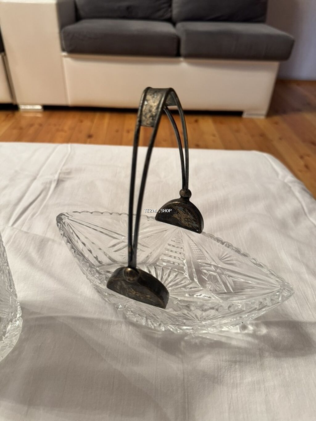 Kəsmə şüşə süfrə dəsti gümüş, 60-70 ilin Dəst Tərkib: - 1 ədəd hündür - şəkil 3