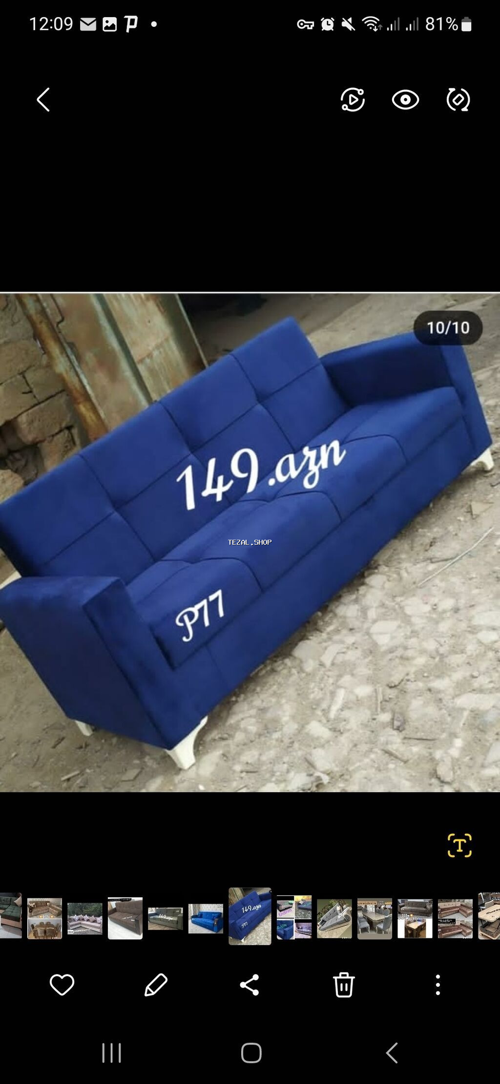 Divan, Qonaq otağı üçün, Parça, Bazalı, Açılan, Kitab