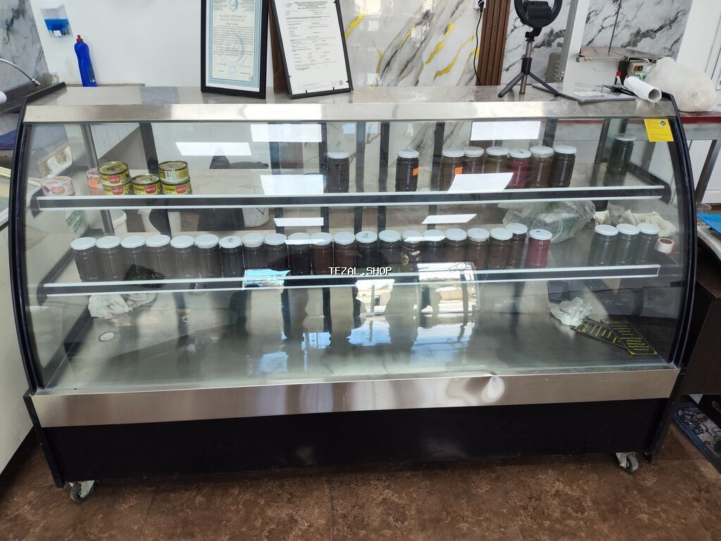 Soyuducu vitrin – şüşə önlü, paslanmayan polad korpuslu. - Ölçü