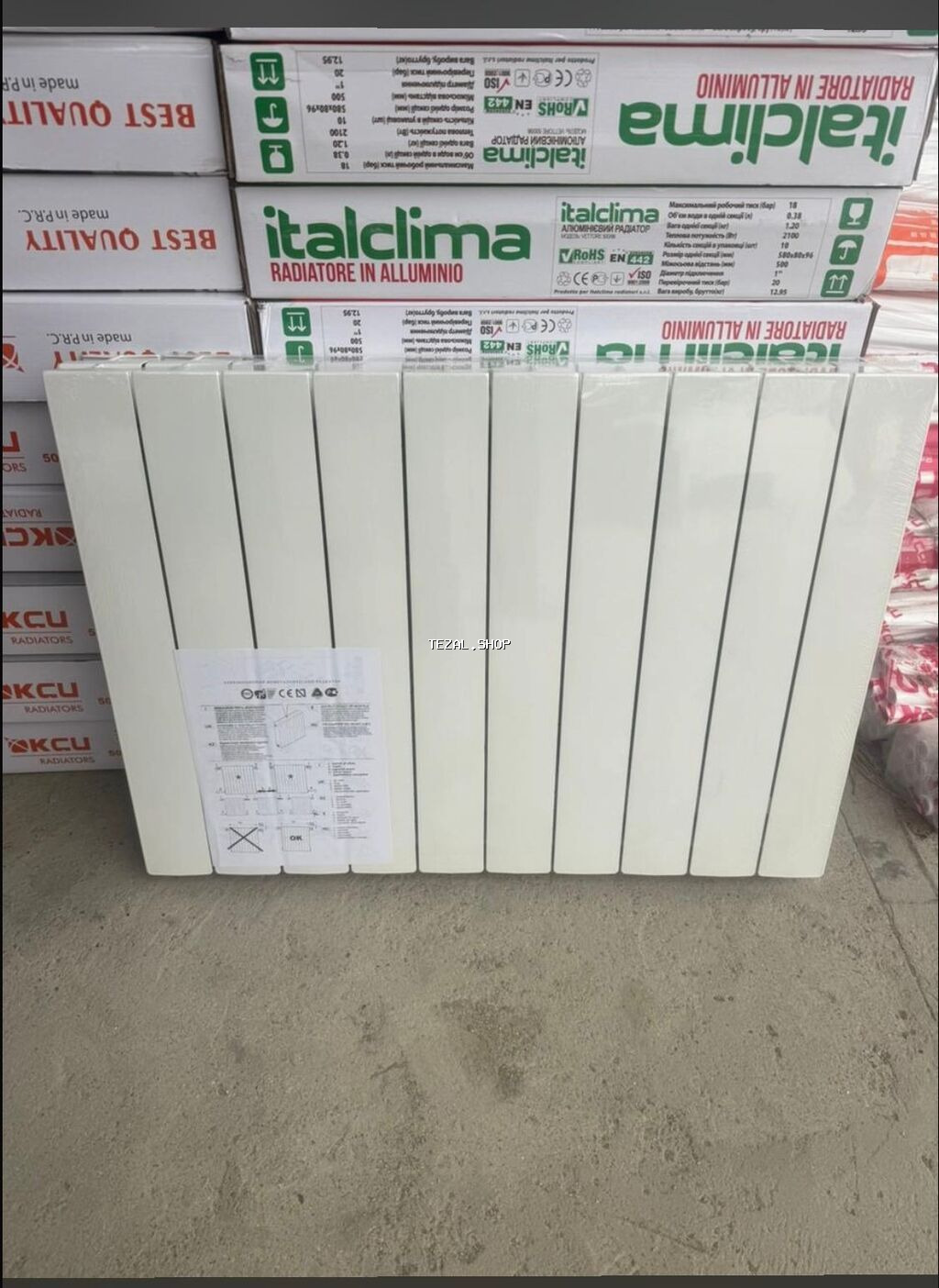 Yeni Seksiyalı Radiator Alüminium, Pulsuz çatdırılma, Rayonlara çatdırılma, Ödənişli quraşdırma, Zəmanətli, Kredit var