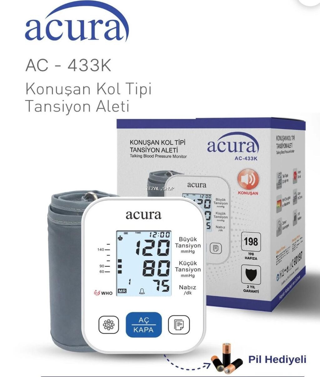 Acura AC-433K danışan qol tipi tansiyon (qan təzyiqi) ölçən aparat