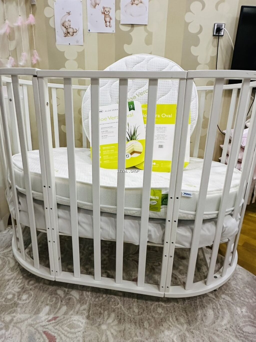 Oğlan və qız üçün, İşlənmiş, Yumru, Beşik, Dəstsiz, Matras ilə, Yellənmə mexanizmsiz