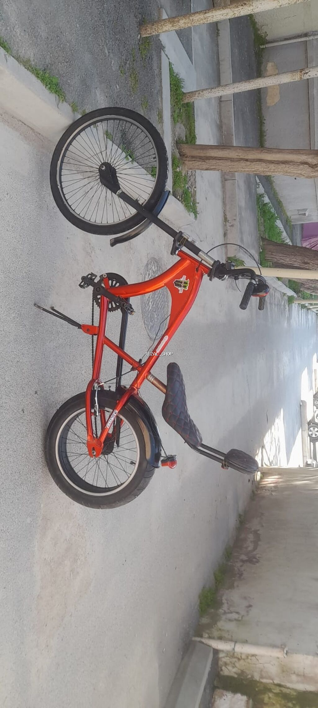 Uşaq/yeniyetmə üçün kruizer tipli velosiped - Rəng: narıncı gövdə - şəkil 3