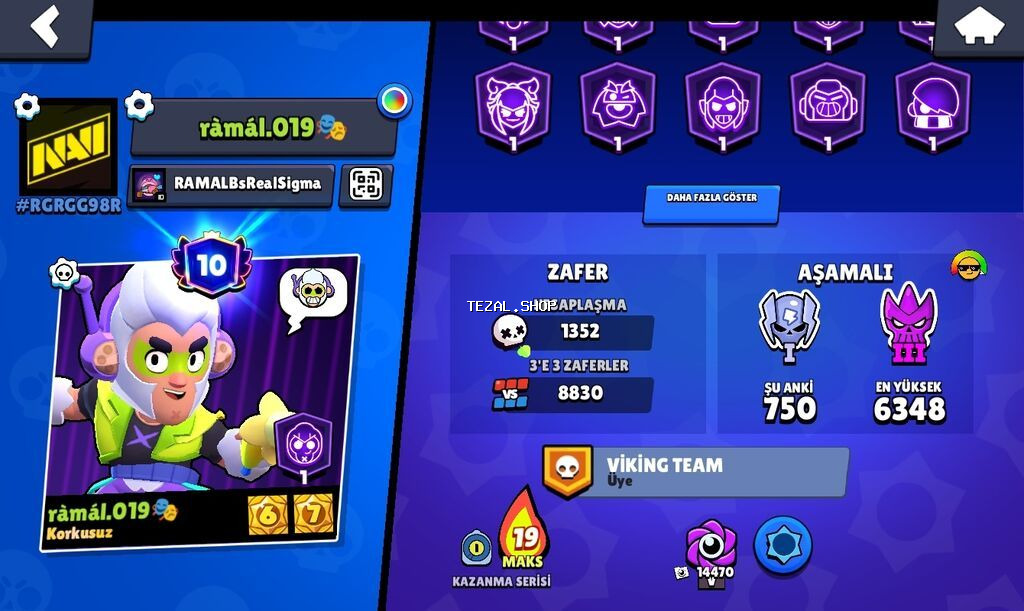 Brawl Stars oyunu üçün zəngin kontentli hesab - Kupa: 42,191 - Ulduz - şəkil 2