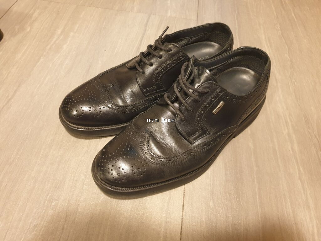 Kişi ayaqqabıları dəsti - Model 1: Tünd mavi dəri krossovka tipli - şəkil 2