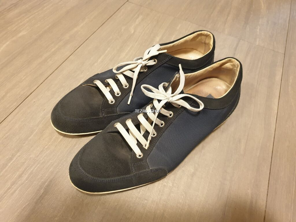 Kişi ayaqqabıları dəsti - Model 1: Tünd mavi dəri krossovka tipli - şəkil 4