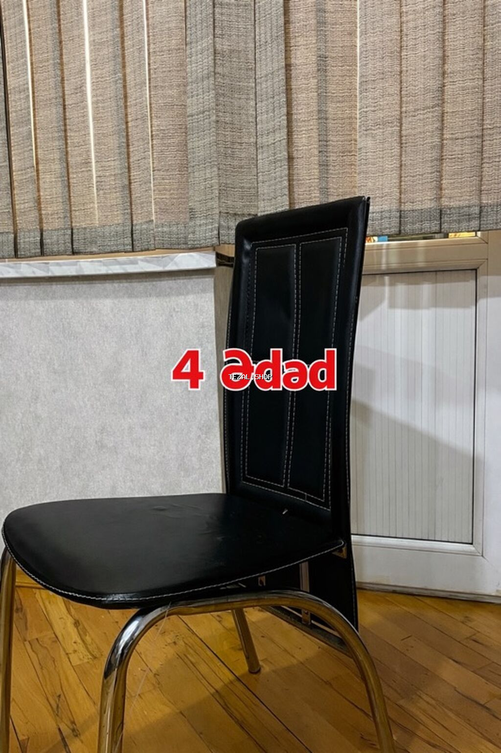 Mətbəx üçün, İşlənmiş, Qatlanmayan, rəng - Qara Stul