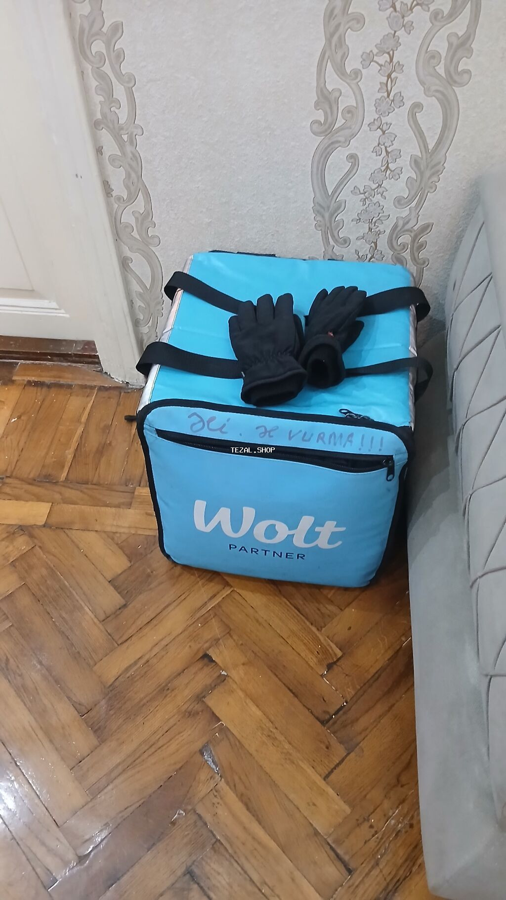 Wolt Partner termal çatdırılma çantası - Rəng: açıq mavi, “Wolt