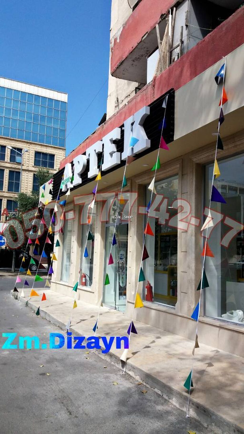 Qalin baner bayraq sifarishleri. Yeni acilacaq magazada bezemeler