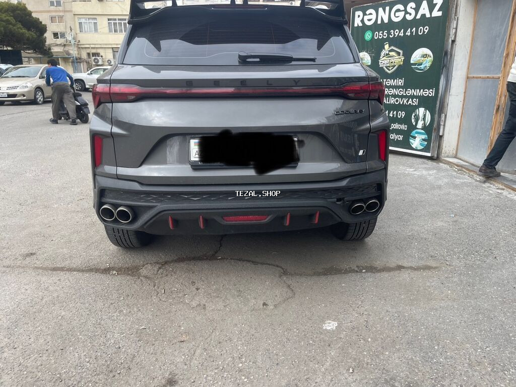 Geely Coolray üçün arxa bamper alt difüzor (orijinal üslub). çat var