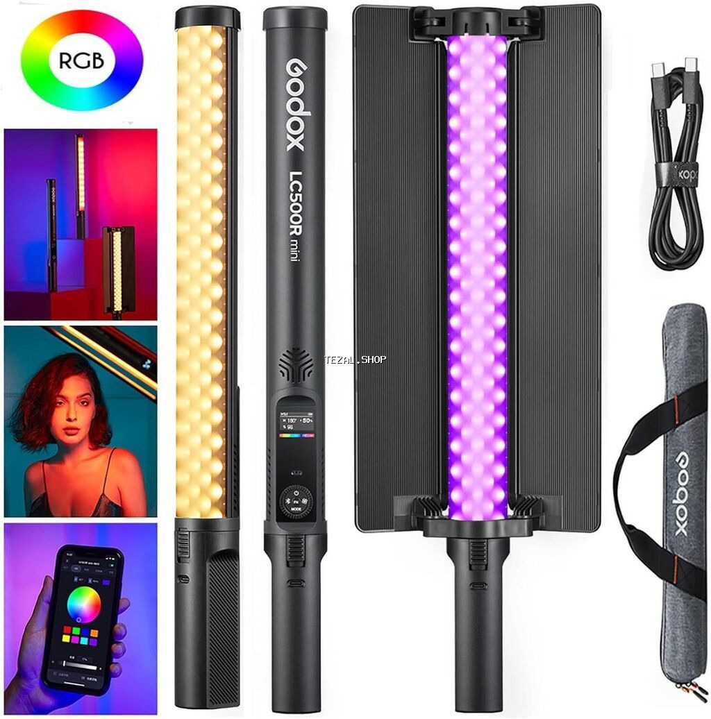 Godox LC500R mini – portativ RGB LED işıq çubuğu və ikiqat qanadlı