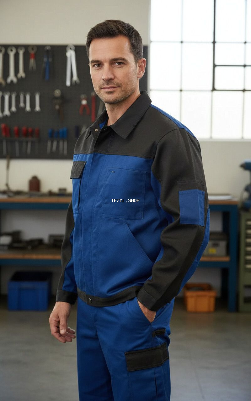 Mühəndis, işci, slesar geyimi kombinezon və gödəkcəsi. Cox keyfiyyətli