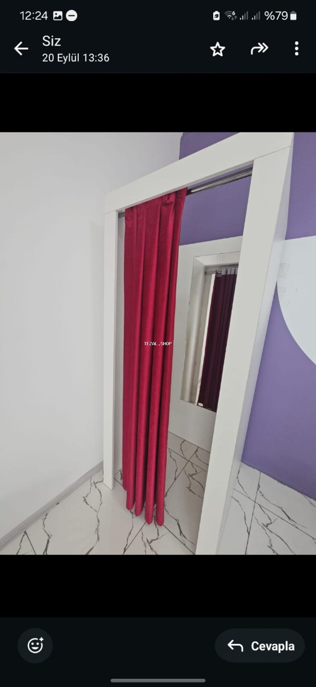 Mağaza/fitting otağı üçün pərdəli kabin - Material: qalın, yumşaq