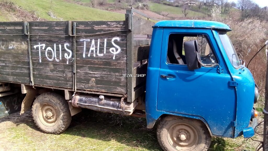 Yükdaşıma üçün praktik yüngül yük maşını - Gövdə: mavi kabina, taxta
