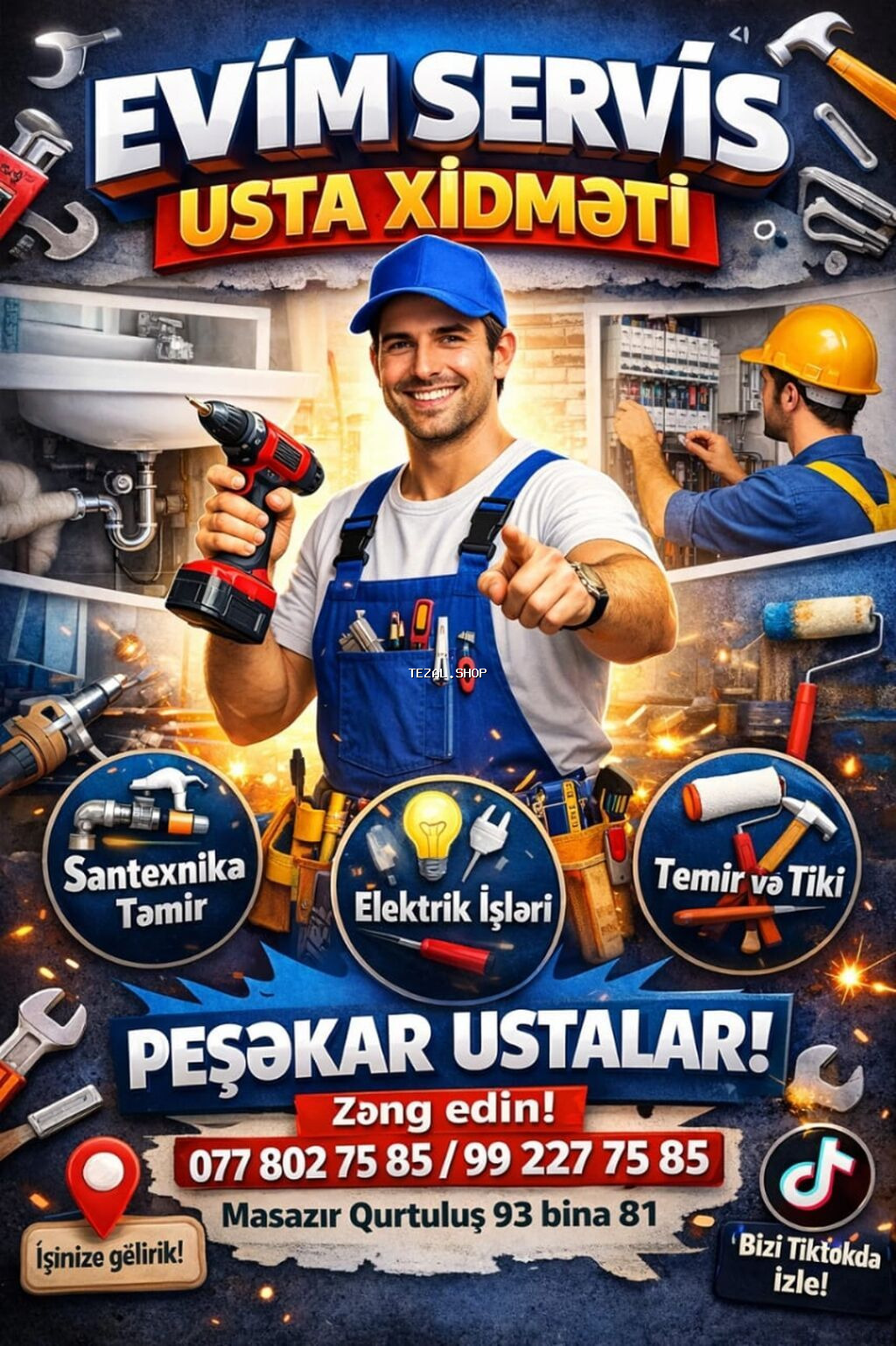 Evim Servis – Usta Xidməti Peşəkar ustalar tərəfindən ev və ofislər