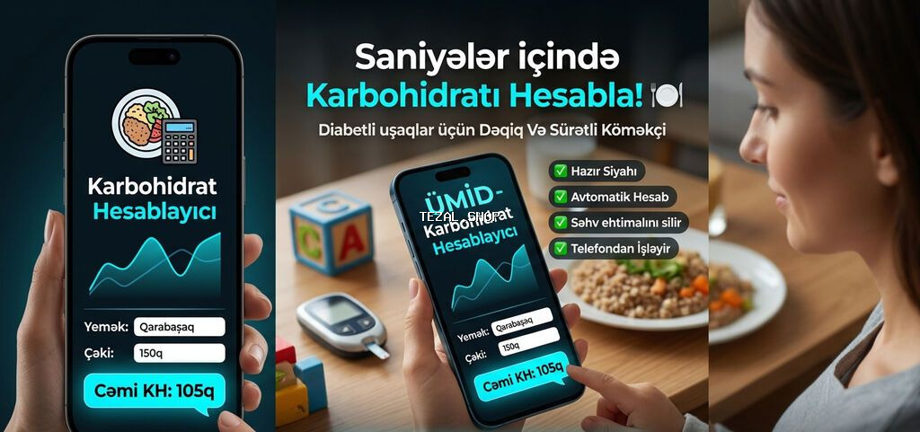 Diabetli uşaqların qidasındakı karbohidratı (KH) hesablamaq üçün