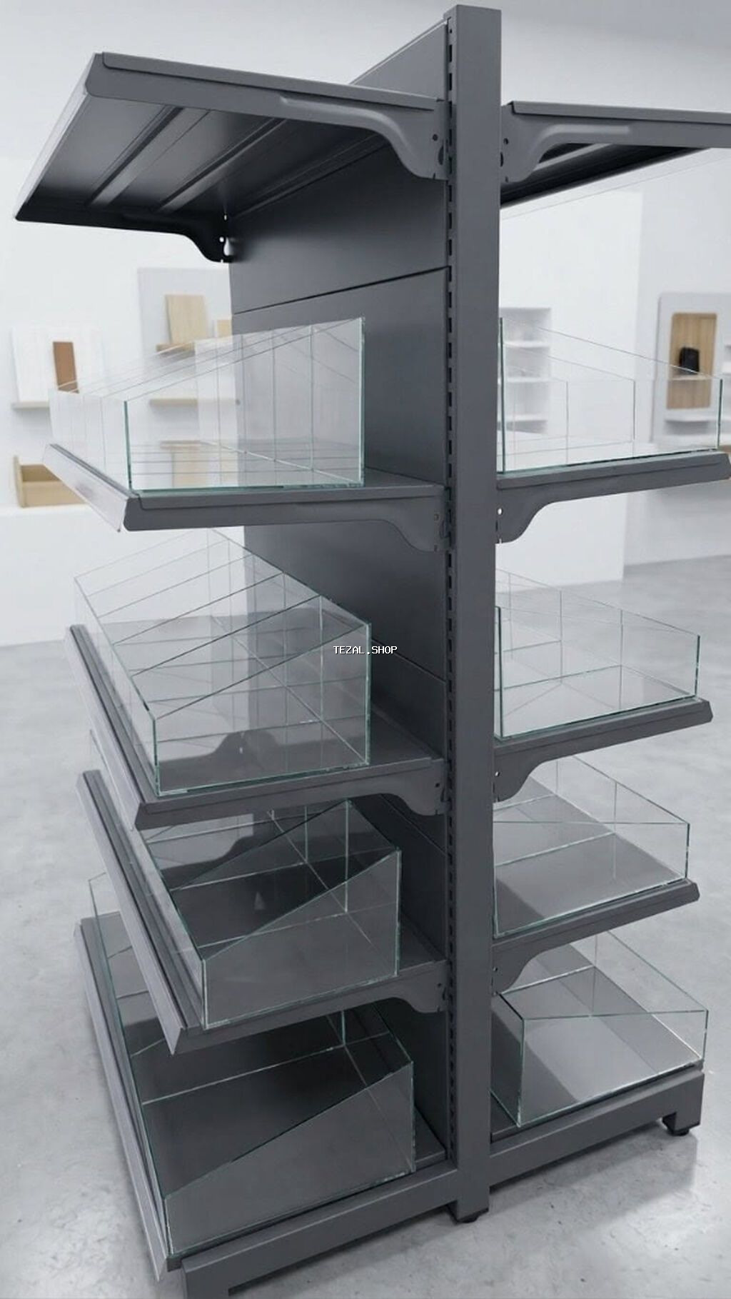 Vitrin Rəflər yerli istehsaldir yuksək keyfiyyətli materiallardan - şəkil 2