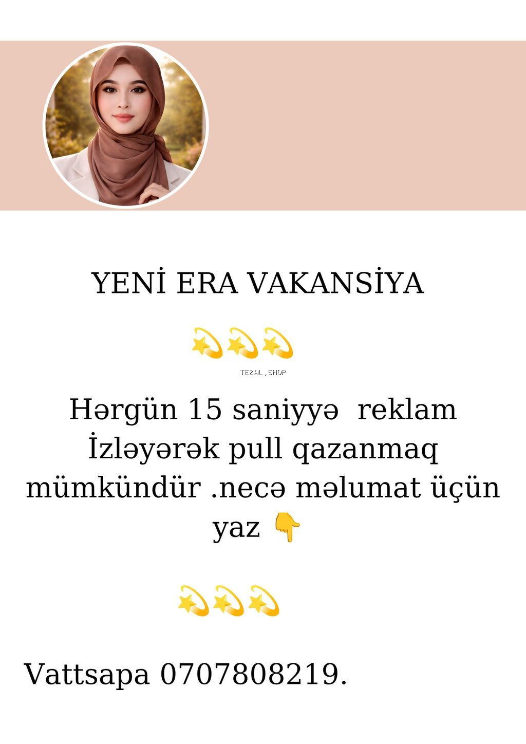 Yeni Era vakansiya – qısa reklam izləmə ilə gəlir əldə etmə imkanı