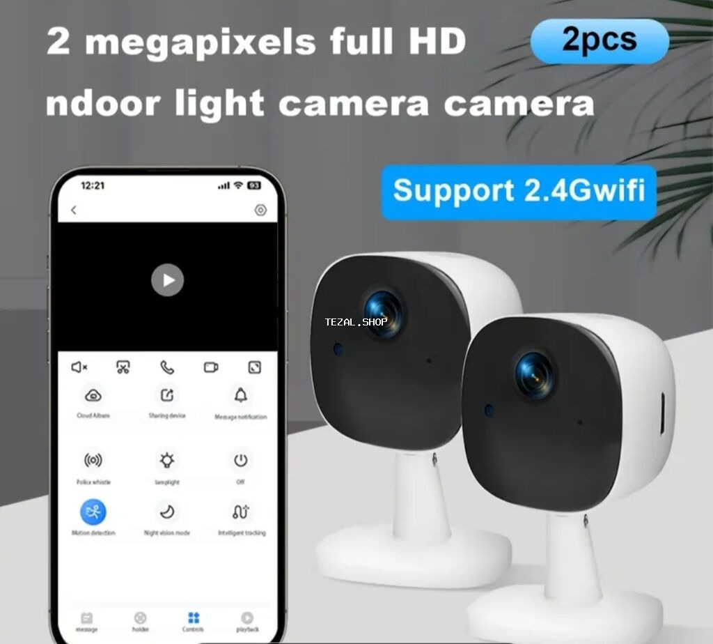 Wifi ev kamerasi. 2mp çekilisi eladır. telefona qosulur. Telefonla