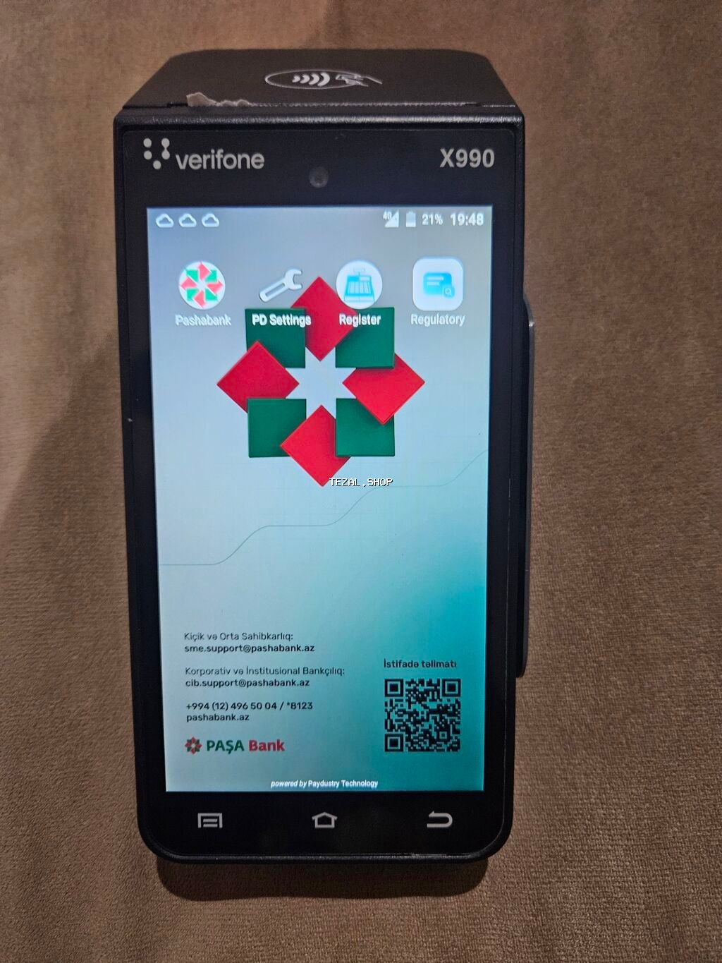 Verifone X990 POS terminali və kassa bir erdə . - Model: Verifone - şəkil 3