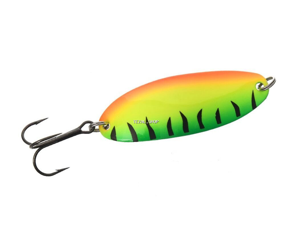 Metal qaşıq tipli balıq ovlama yemliyi - Parlaq narıncı-sarı-yaşıl