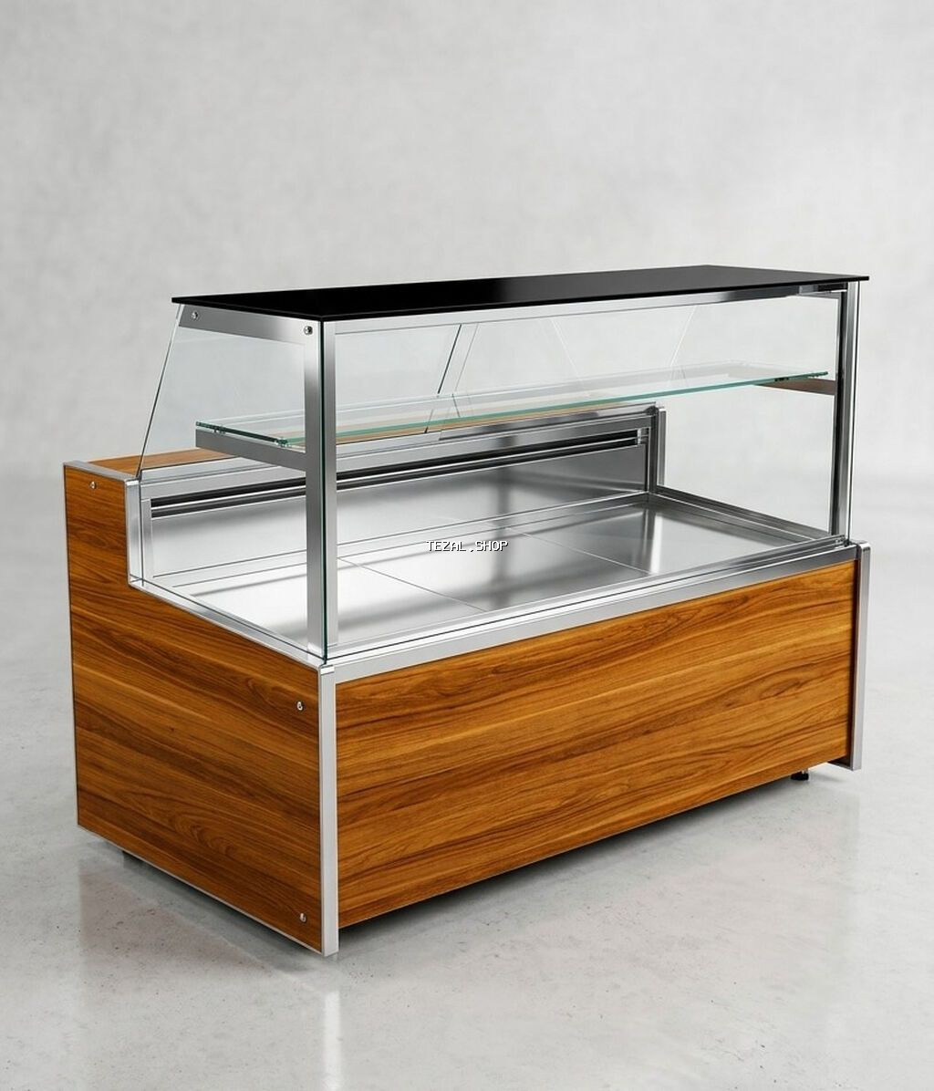 Marketlər ucun vitrin soyuducular satiir. Soyuducular yenidir resmi