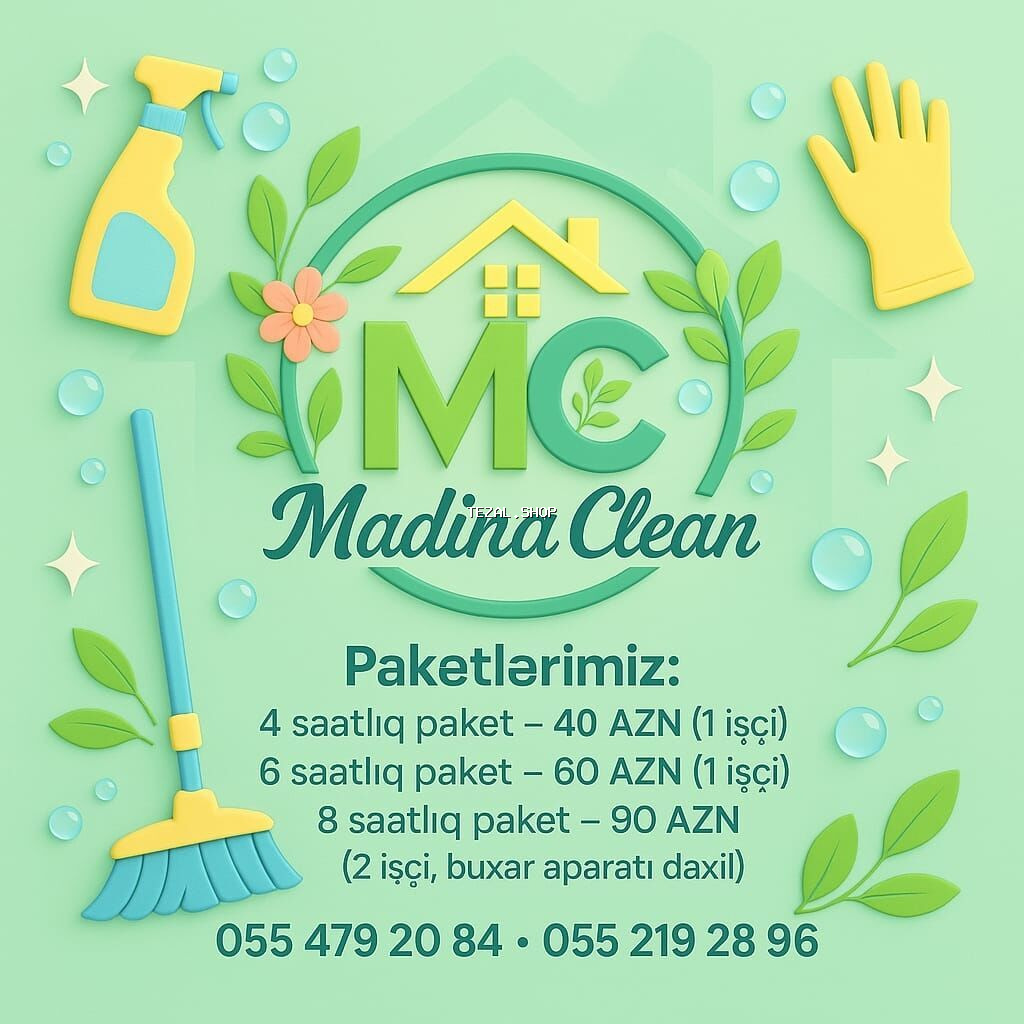 Təmizlik | Ofislər, Mənzillər, Kafe, mağazalar | Gündəlik təmizlik, Təmirdən sonra təmizlik, Pəncərələrin, fasadların yuyulması