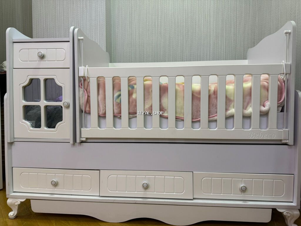 Oğlan və qız üçün, İşlənmiş, Dördbucaq, Beşik, Matras ilə, Yellənmə mexanizmsiz