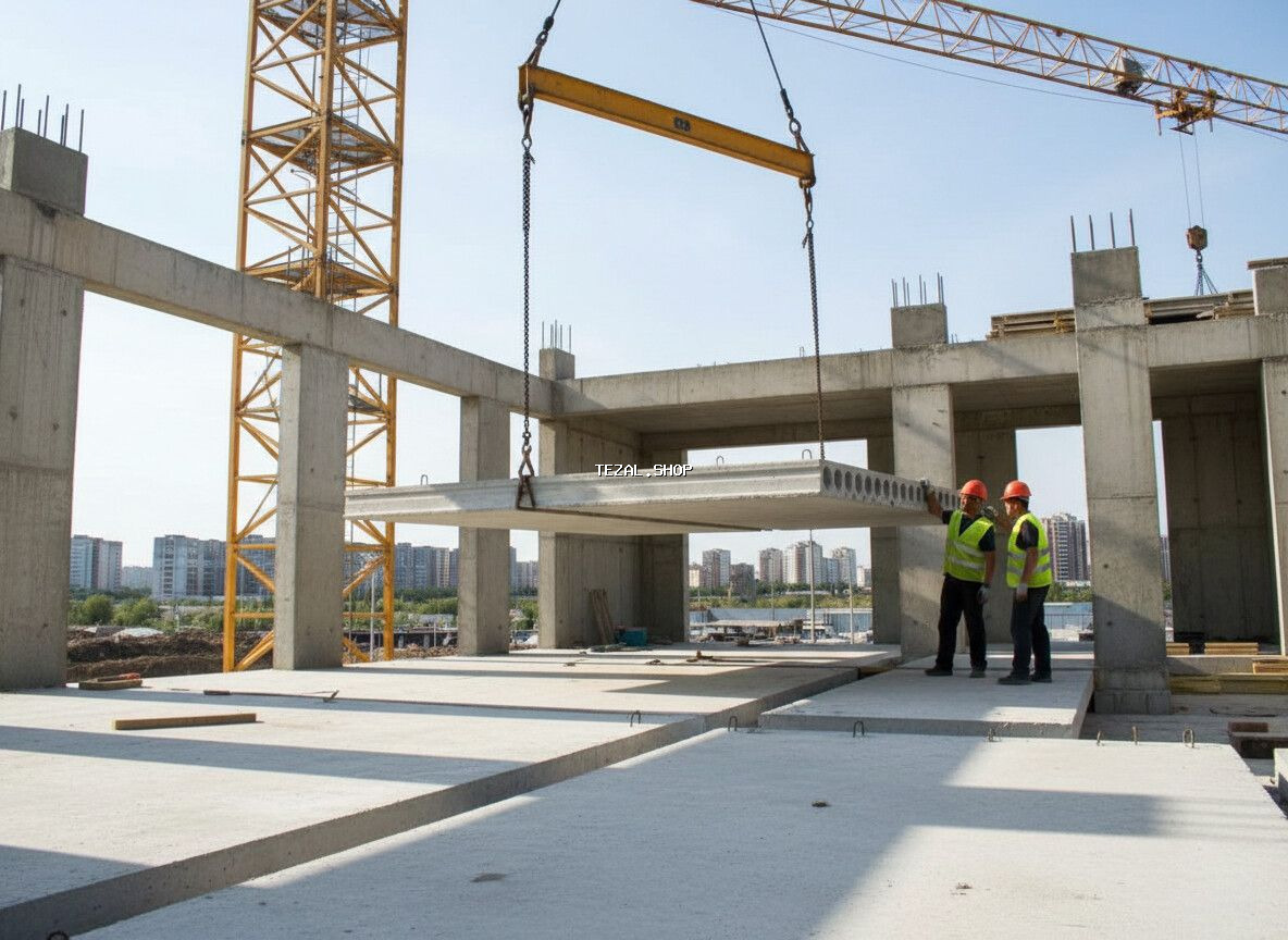 Beton panelerin satiwi catdirilmasi qurawdirilmasi.yuksek