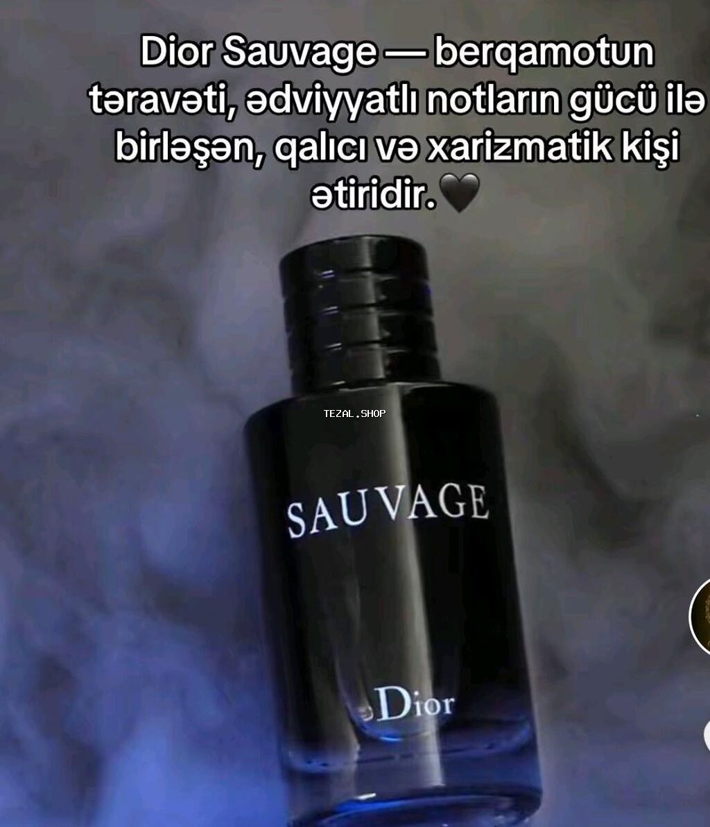 Lüks ətirlər kolleksiyası - Dior Sauvage – bergamotun təzəliyini