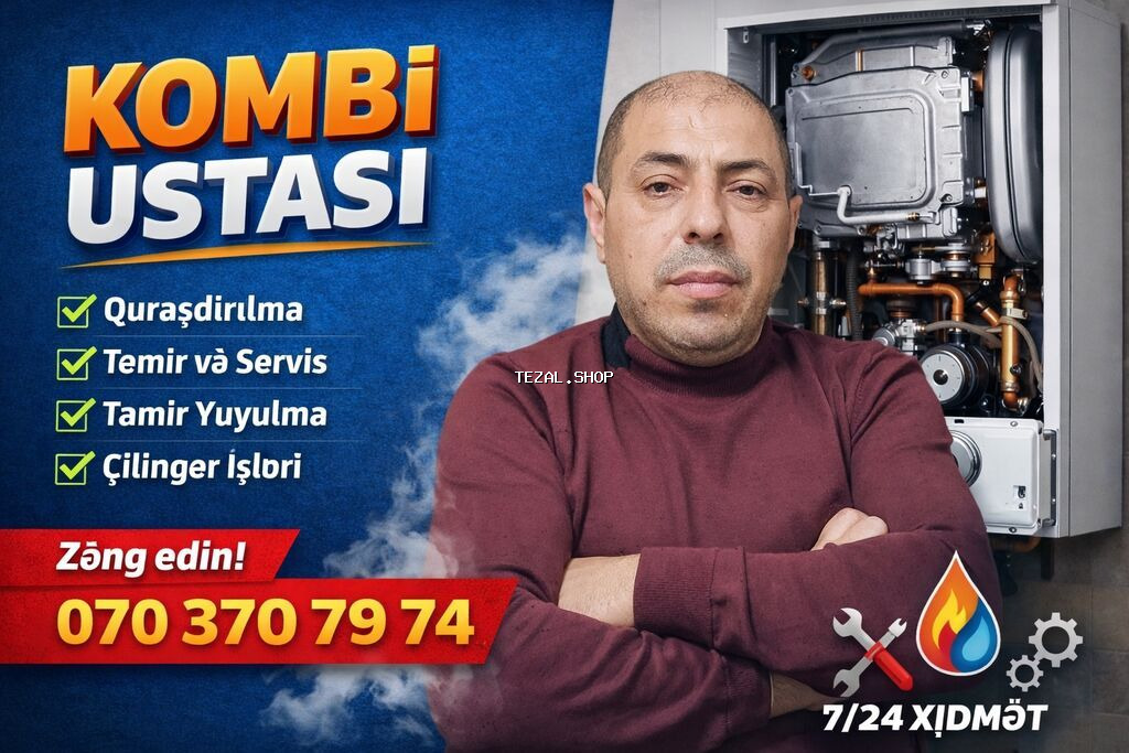 Peşəkar Kombi Ustası – 7/24 xidmət Xidmətlər: - Kombi quraşdırılması