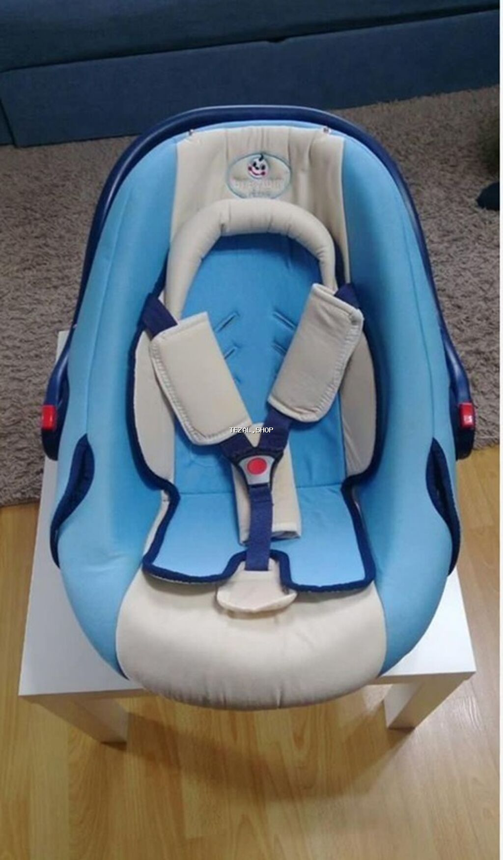 Uşaq avtomobil oturacağı – mavi/bej rəng - Körpələr üçün uyğun