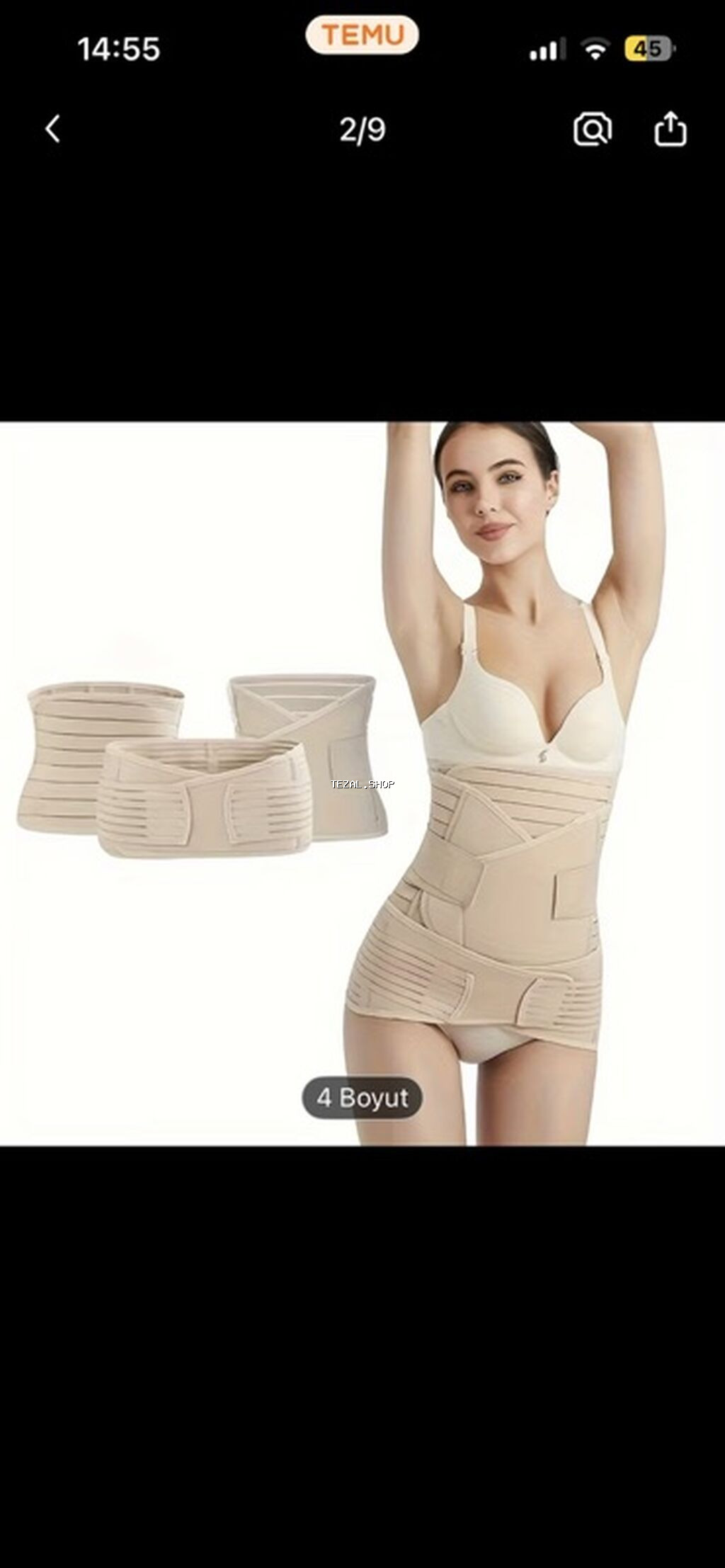 3 hissəli bel və qarın kəməri korseti – formalaşdırıcı və dəstəkli - - şəkil 4