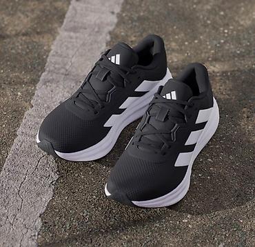 Orjinal Adidas Galaxy 7 kişi qaçış krossovkası – qara/ağ - Model - şəkil 5