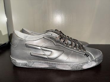 Diesel kişi ve gadin krossovkası – metalik gümüş rəngdə, aşağı - şəkil 3