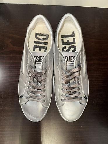 Diesel kişi ve gadin krossovkası – metalik gümüş rəngdə, aşağı - şəkil 4