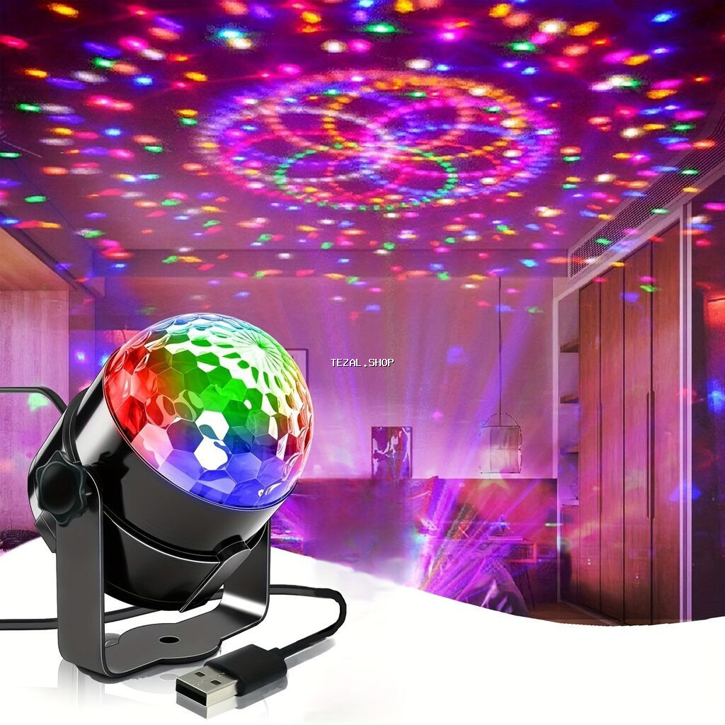 🎉 RGB LED Disco Ball Light 🌈 Otağı party atmosferinə çevirir 📍 Yeni