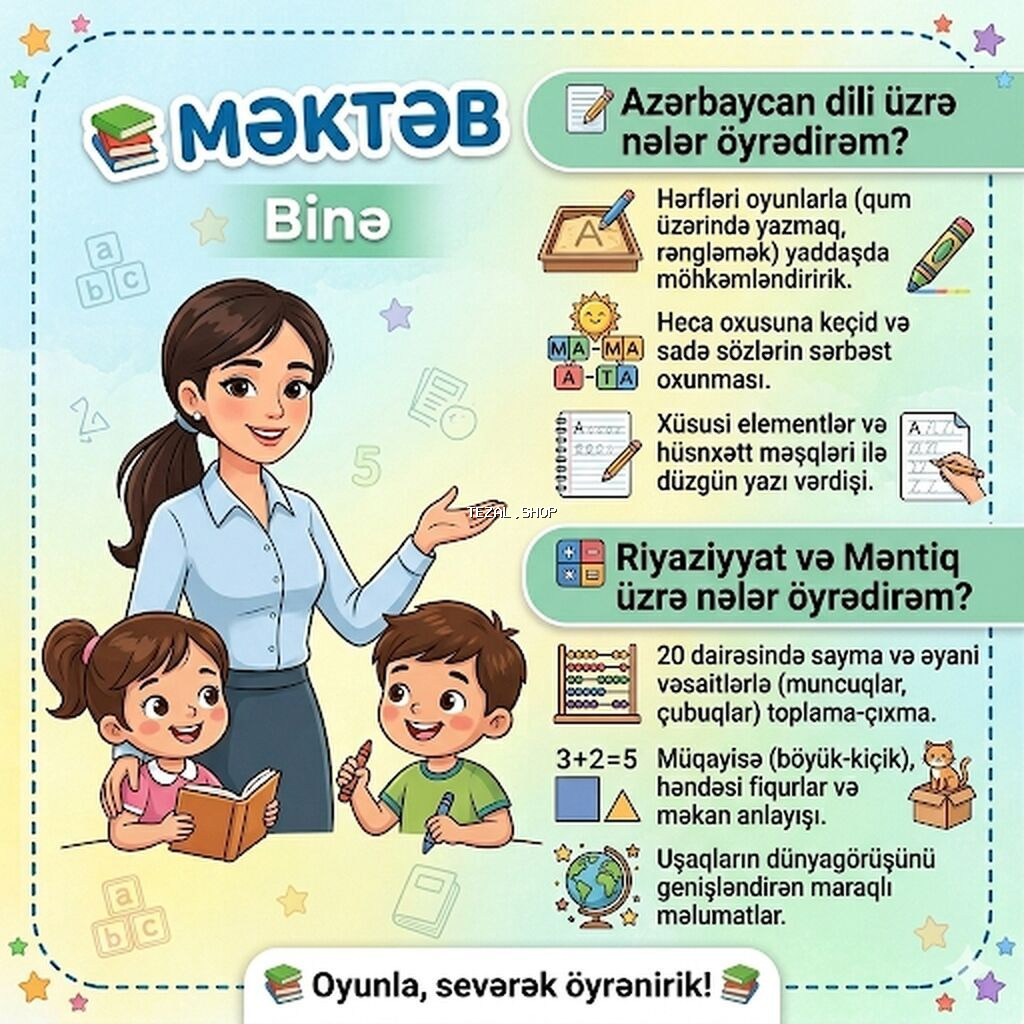 Məktəbəqədər və ibtidai sinif hazırlığı, Azərbaycan dili, Fərdi