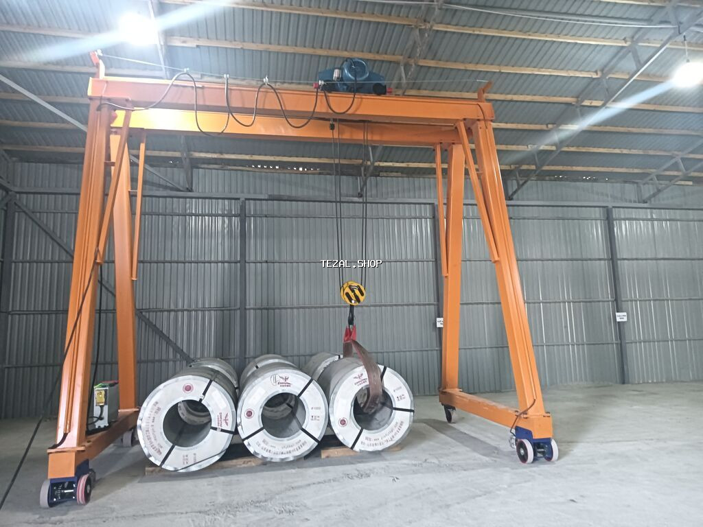 Sənaye tipli portativ portal kran (Gantry Crane) - Təyinat: anbar
