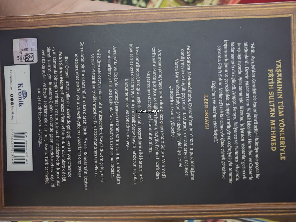 Türkiyənin tanınmış Tarixçisi Ilbər Ortaylının Kitabları - Fatih - şəkil 3