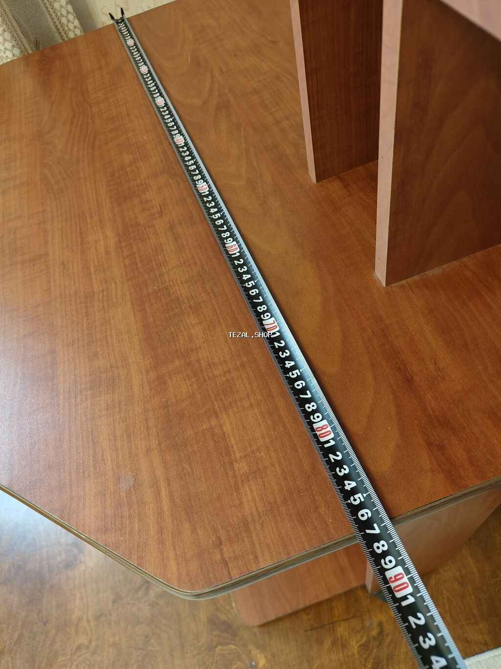 Düz masa, Polkalı, Siyirməsiz, Teksturalı laminat, Zəmanətsiz, Kredit yoxdur - şəkil 3