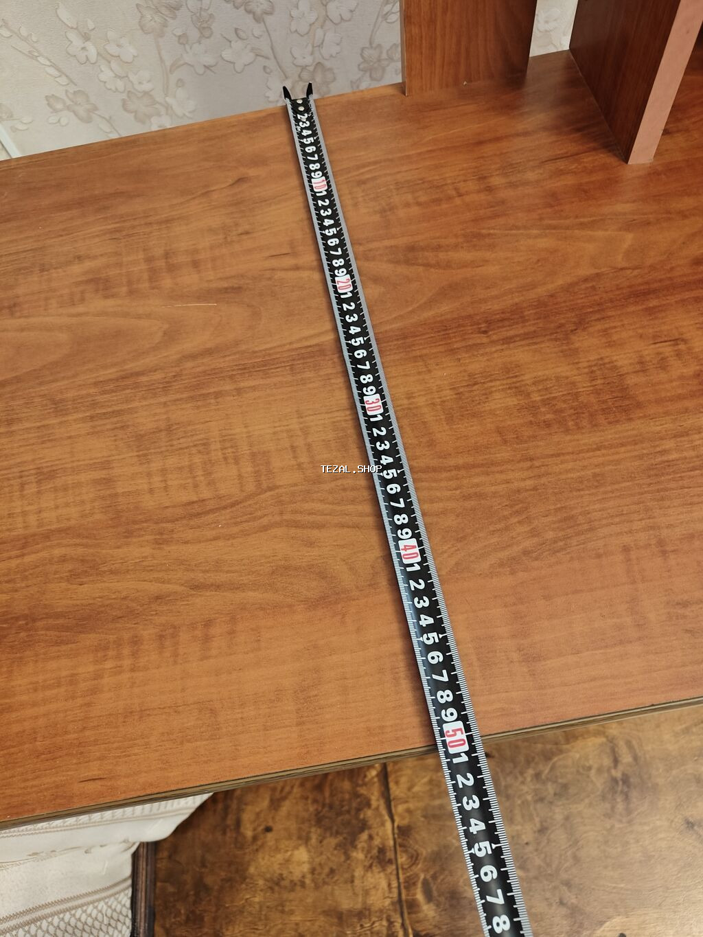 Düz masa, Polkalı, Siyirməsiz, Teksturalı laminat, Zəmanətsiz, Kredit yoxdur - şəkil 4