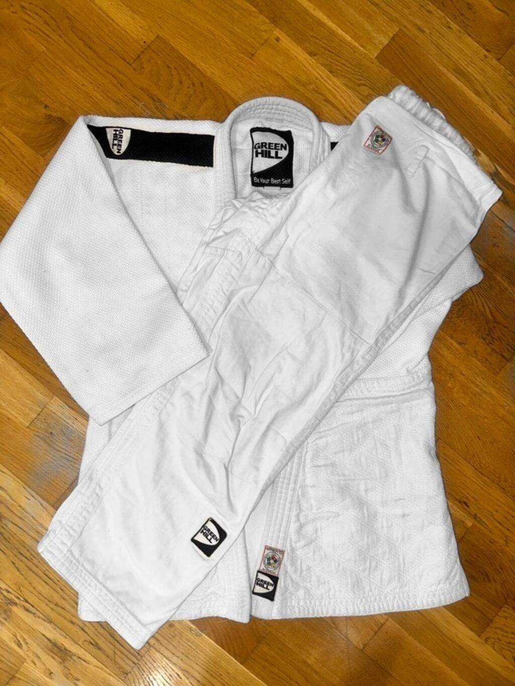Məhsul: Green Hill Judo gi (kimono) dəsti. Razmer 170 - Rəng: ağ -